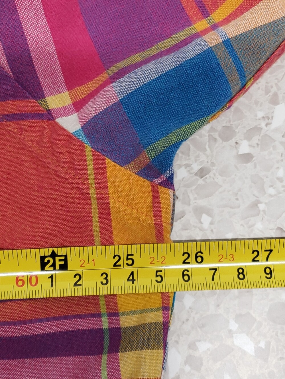 Ralph Lauren Blaire Cotton Multicolor Madras Plaid Short Sleeve Button Down L - Picture 5 of 12